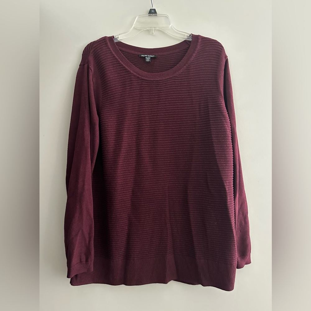 Burgundy Ribbed Sweater